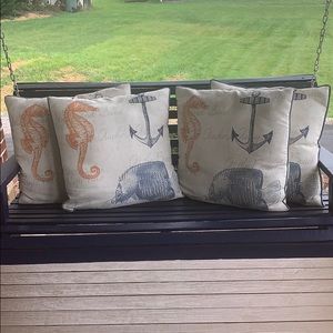 4 Nautical Outdoor Pillows